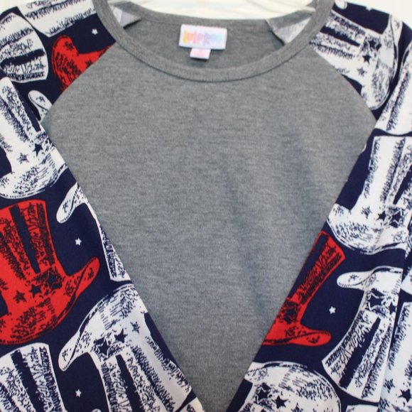 LuLaRoe Randy Patriotic Uncle Sam Top Hat - Picture 2 of 2